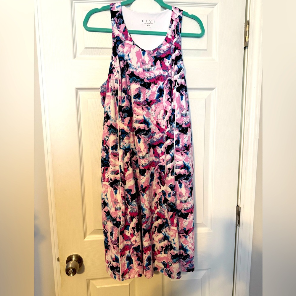 LIVI by Lane Bryant. Tennis Dress. Size 18/20. Multi Color. Excellent condition.
